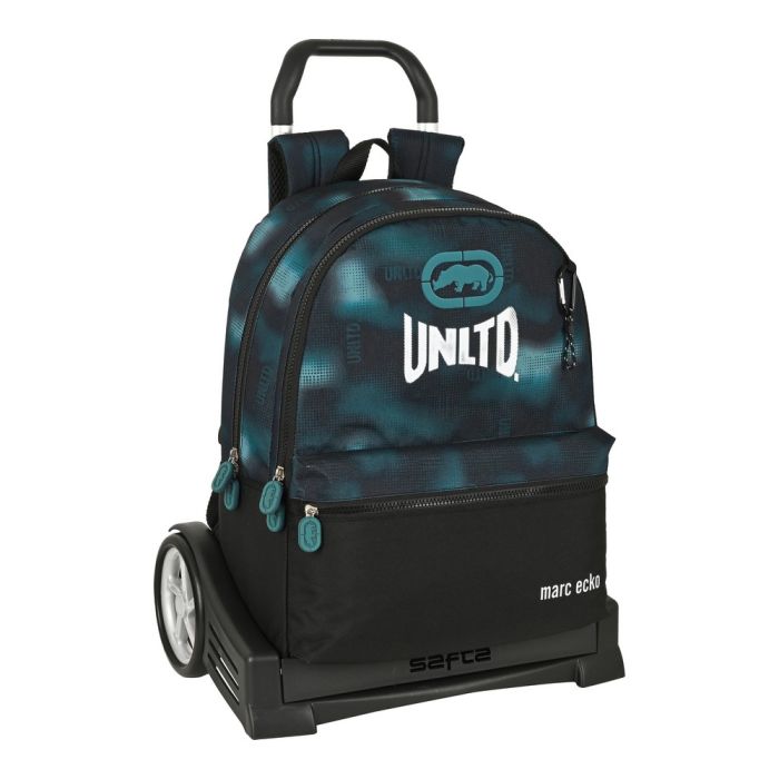 Mochila Escolar con Ruedas Eck Unltd. Nomad Negro Azul 32 x 45 x