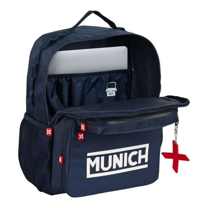 Mochila Escolar Con Ruedas Munich Flash - Azul Marino - Mochila