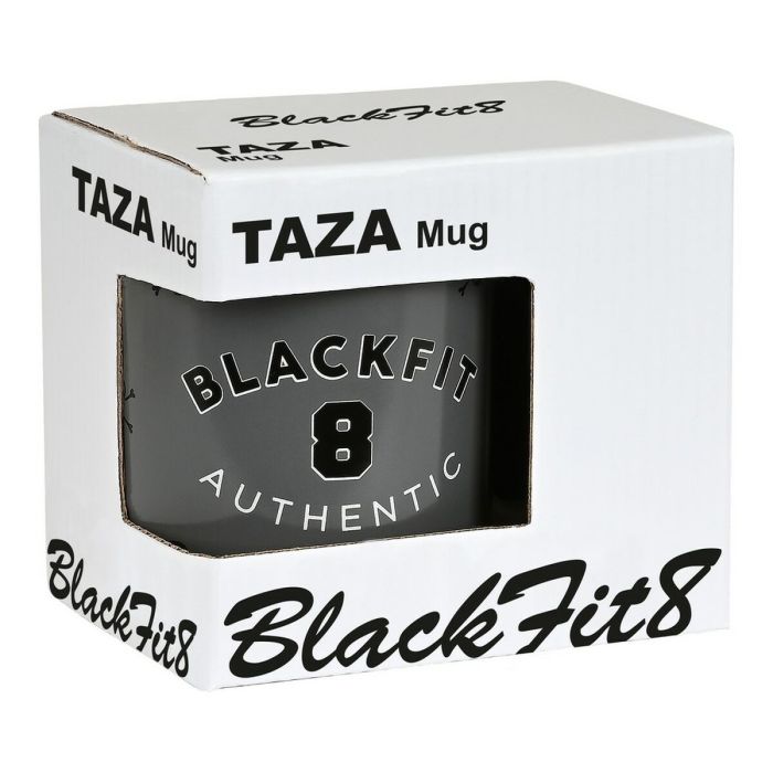 Taza Mug BlackFit8 Skull Cerámica Negro Gris (350 ml) 2
