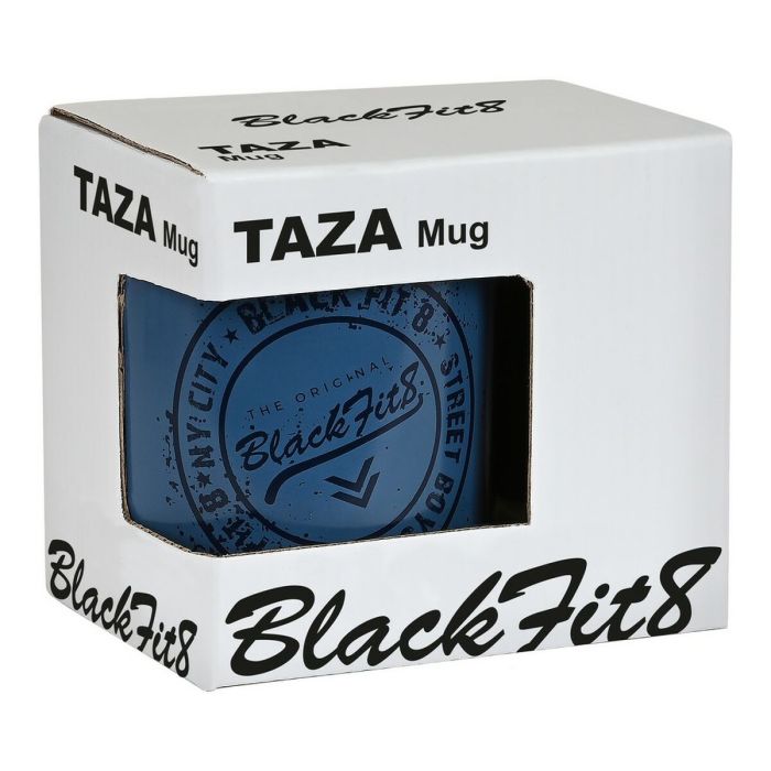 Taza Mug BlackFit8 Stamp Cerámica Azul (350 ml) 2