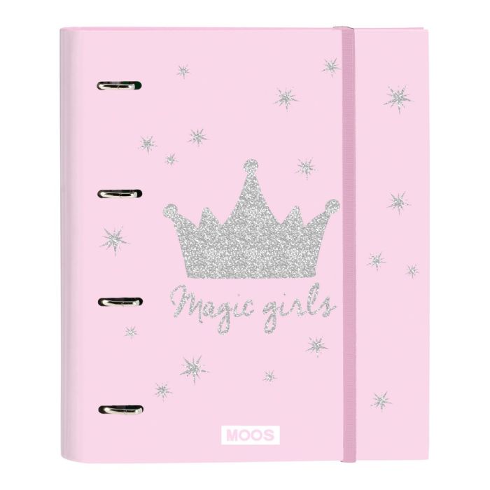 Carpeta de anillas Moos Magic Girls A4 Rosa (35 mm)