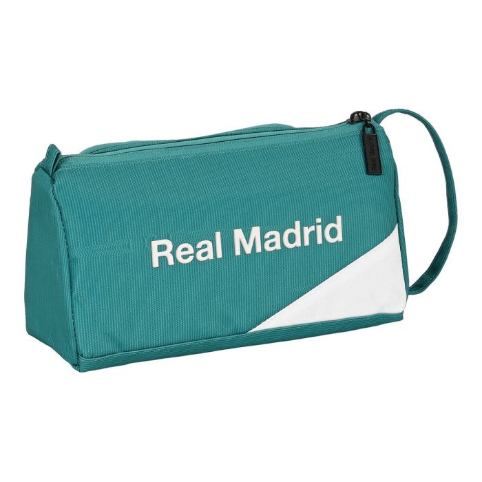 Estuche Escolar Real Madrid C.F. Blanco Verde Turquesa 20 x 11 x 8.5 cm (32 Piezas)