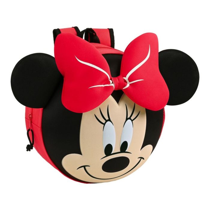 Mochila Infantil 3D Minnie Mouse Negro Rojo 31 x 31 x 10 cm