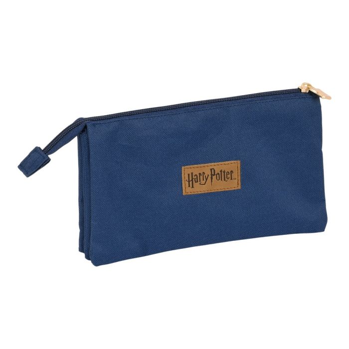 Estuche Escolar Harry Potter Magical Marrón Azul marino (22 x 12 x 3 cm) 1