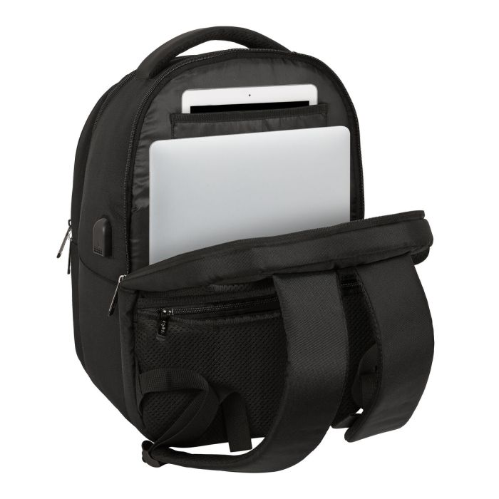 Mochila para Portátil y Tablet con Salida USB Safta Business Negro (31 x 45 x 23 cm) 4