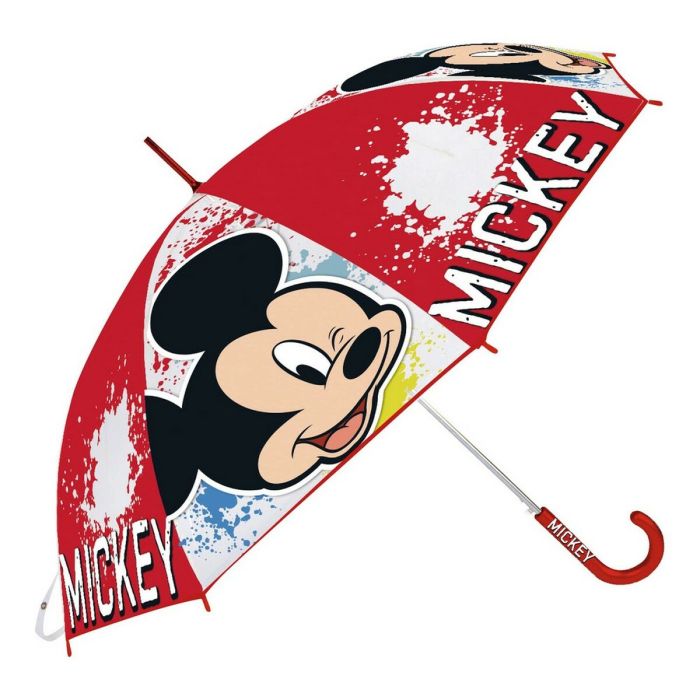Paraguas Mickey Mouse Happy Smiles Rojo (Ø 80 cm)