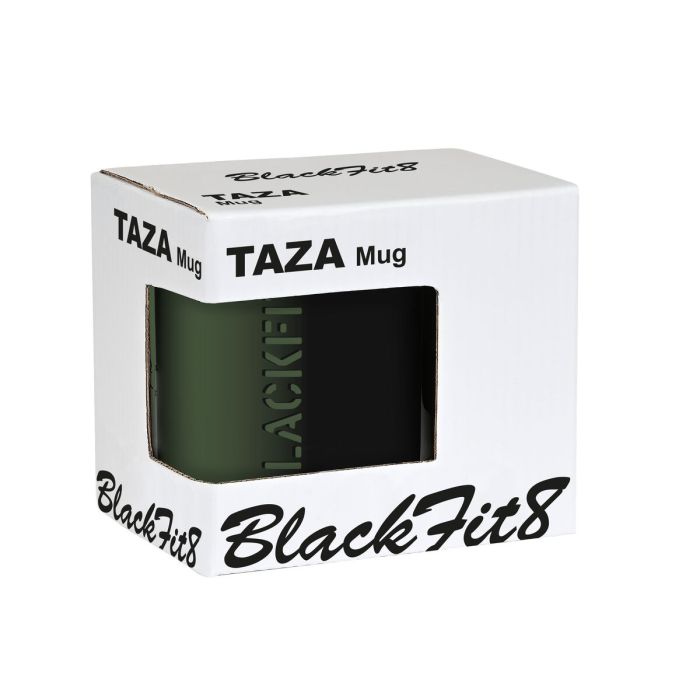 Taza Mug BlackFit8 Gradient Cerámica Negro Verde militar (350 ml) 1