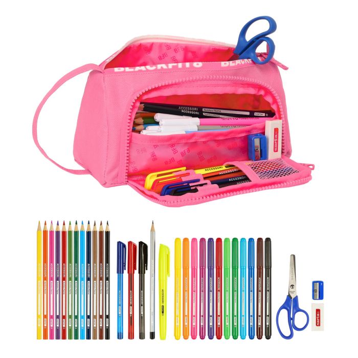 Estuche Escolar con Accesorios BlackFit8 Glow up Rosa (32 Piezas) 3