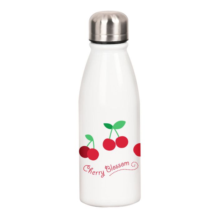 Botella de Agua Safta Cherry Rojo Blanco Metal (500 ml) Botella de Agua Safta Cherry Rojo Blanco Metal (500 ml)