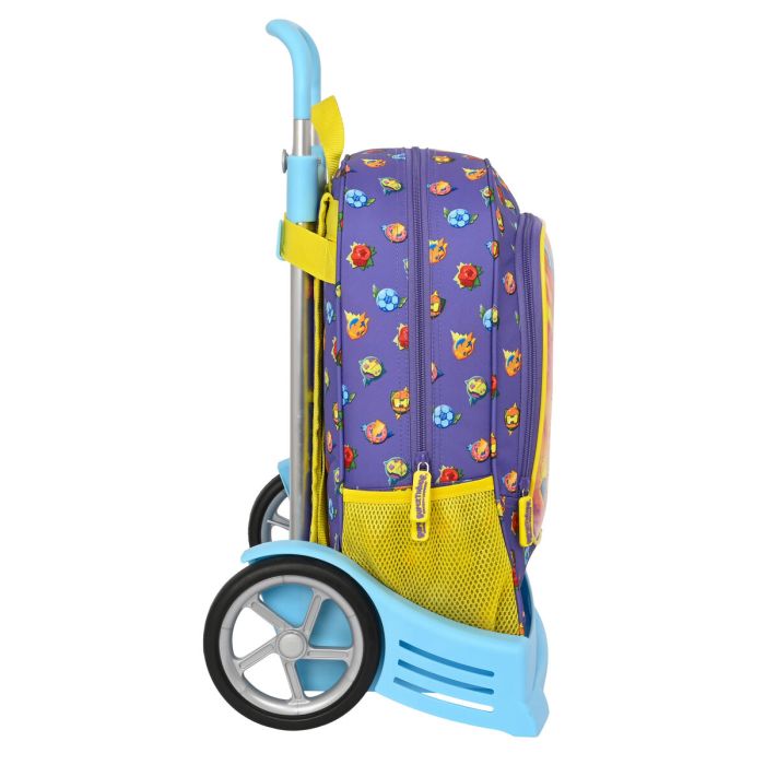 Mochila Escolar con Ruedas SuperThings Guardians of Kazoom Morado Amarillo (32 x 42 x 14 cm) 2