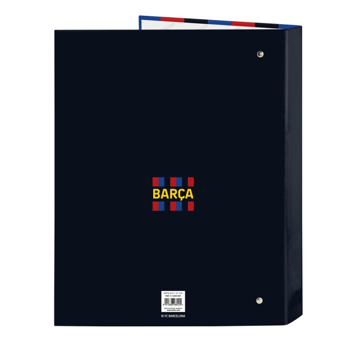 Carpeta de anillas F.C. Barcelona Granate Azul marino A4 (26.5 x 33 x 4 cm) 1