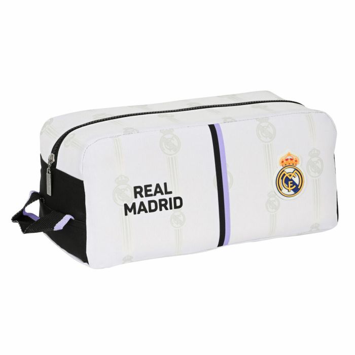 Zapatillero de Viaje Real Madrid C.F. Negro Blanco (34 x 15 x 18 cm) 2