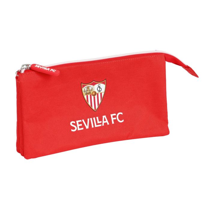 Portatodo Triple Sevilla Fútbol Club Rojo (22 x 12 x 3 cm) Portatodo Triple Sevilla Fútbol Club Rojo (22 x 12 x 3 cm)