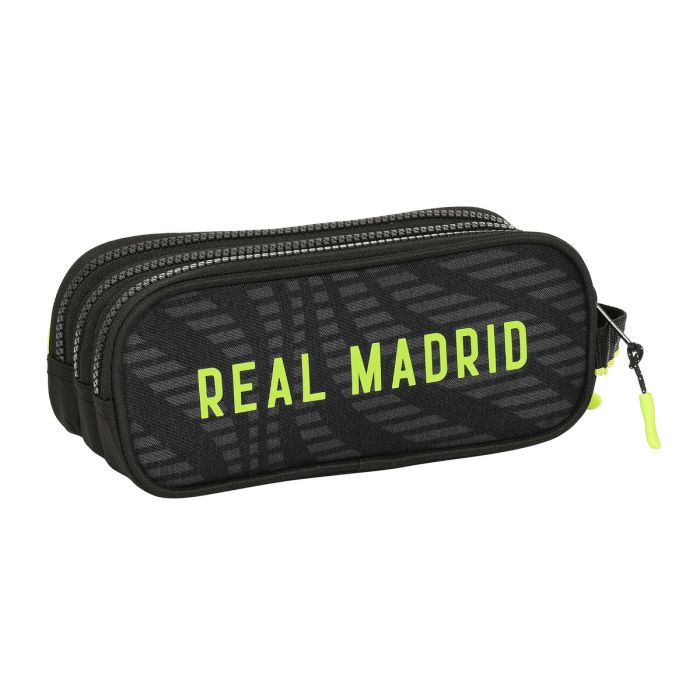 Portatodo Triple Real Madrid C.F. Negro (21 x 8.5 x 7 cm) 2