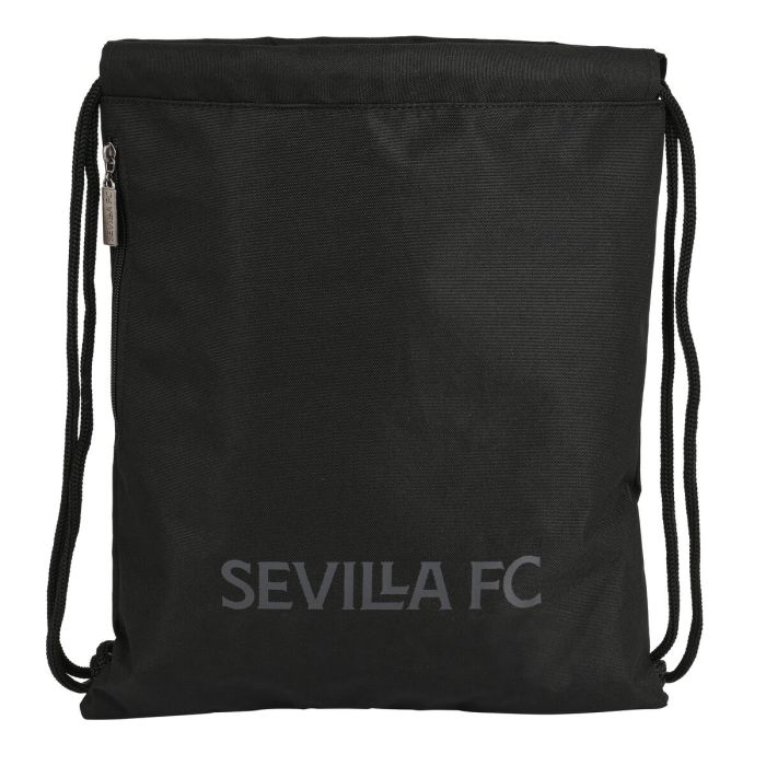 Bolsa Mochila con Cuerdas Sevilla Fútbol Club Teen 35 x 40 x 1 cm Negro