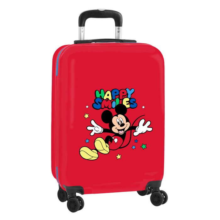 Trolley de Cabina Mickey Mouse Happry Smiles Rojo Azul 20'' (34.5 x 55 x 20 cm)
