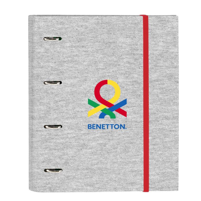 Carpeta de anillas Benetton Pop Gris (27 x 32 x 3.5 cm)