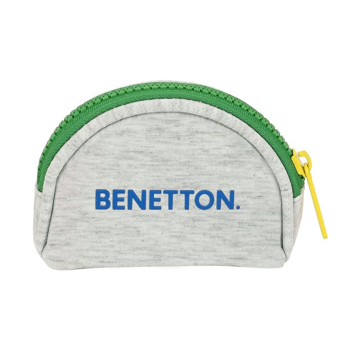 Monedero Benetton Pop Gris (9.5 x 7 x 3 cm) 2