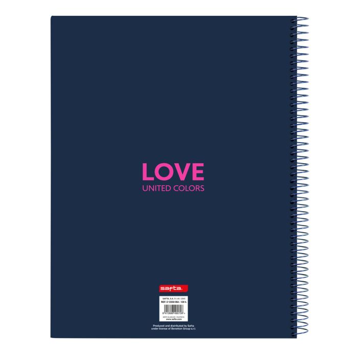 Libreta Benetton Love Azul marino A4 (120 Hojas) 1