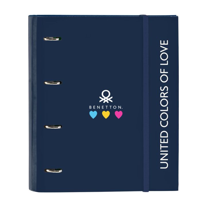 Carpeta de anillas Benetton Love Azul marino (27 x 32 x 3.5 cm)