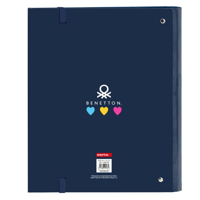 Carpeta de anillas Benetton Love Azul marino (27 x 32 x 3.5 cm) 1