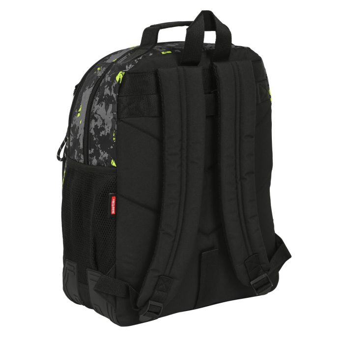 Mochila Escolar Kelme Jungle Negro Gris Lima (32 x 42 x 15 cm) 2 Mochila Escolar Kelme Jungle Negro Gris Lima (32 x 42 x 15 cm) 2