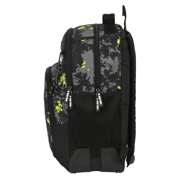 Mochila Escolar Kelme Jungle Negro Gris Lima (32 x 42 x 15 cm) 1 Mochila Escolar Kelme Jungle Negro Gris Lima (32 x 42 x 15 cm) 1
