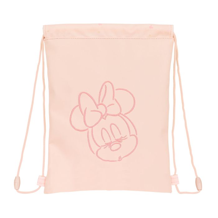 Bolsa Mochila con Cuerdas Minnie Mouse Rosa (26 x 34 x 1 cm)