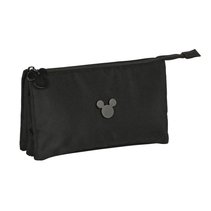 Portatodo Triple Mickey Mouse Clubhouse Premium Negro (22 x 12 x 3 cm) 2