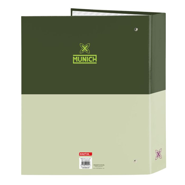 Carpeta de anillas Munich Bright khaki Verde A4 27 x 33 x 6 cm 1