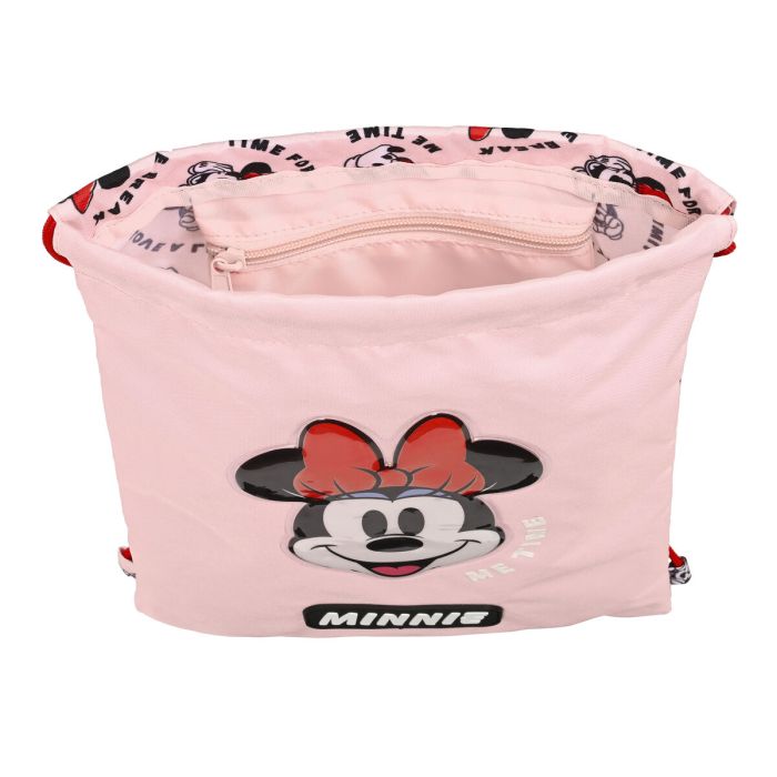 Bolsa Mochila con Cuerdas Minnie Mouse Me time Rosa (26 x 34 x 1 cm) 3