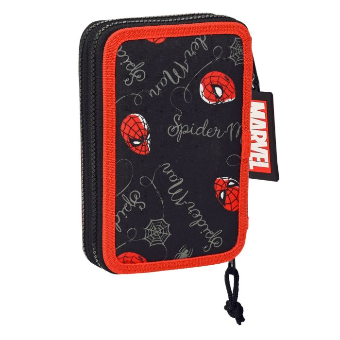 Estuche Escolar con Accesorios Spiderman Hero Negro (12.5 x 19.5 x 4 cm) (28 piezas) 4 Estuche Escolar con Accesorios Spiderman Hero Negro (12.5 x 19.5 x 4 cm) (28 piezas) 4