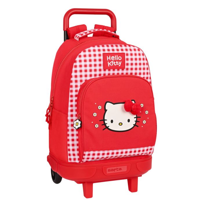 Mochila Escolar con Ruedas Hello Kitty Spring Rojo 33 X 45 X 22 cm