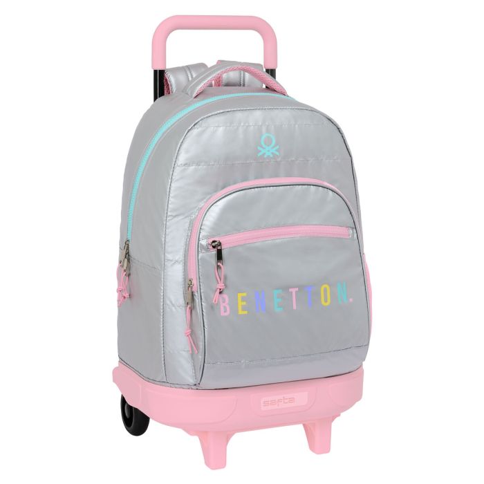 Safta Mochila Grande C-Ruedas Compact Extraible Benetton "Silver" Safta Mochila Grande C-Ruedas Compact Extraible Benetton "Silver"
