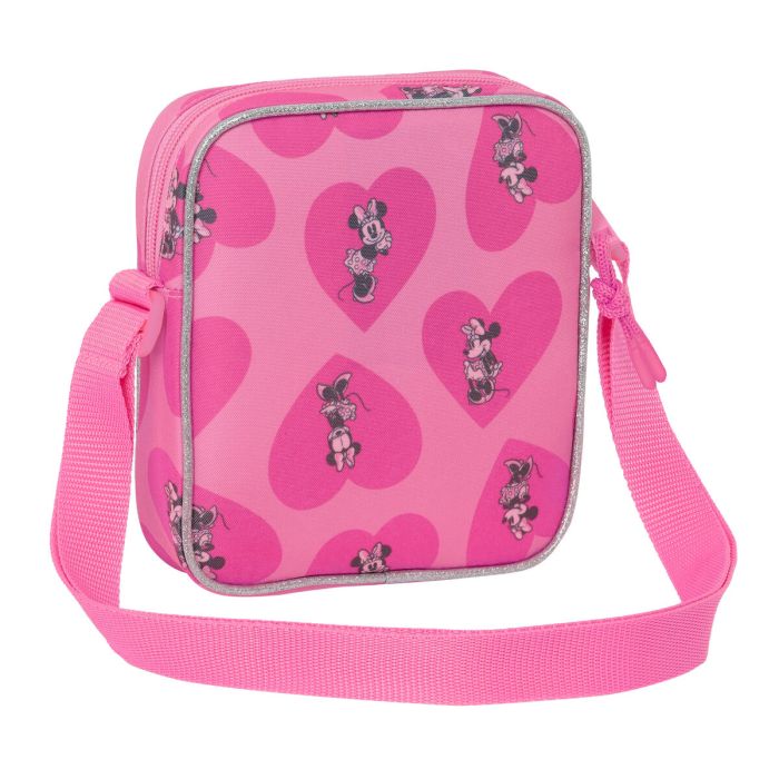 Bolso Bandolera Minnie Mouse Loving Rosa 16 x 18 x 4 cm 1