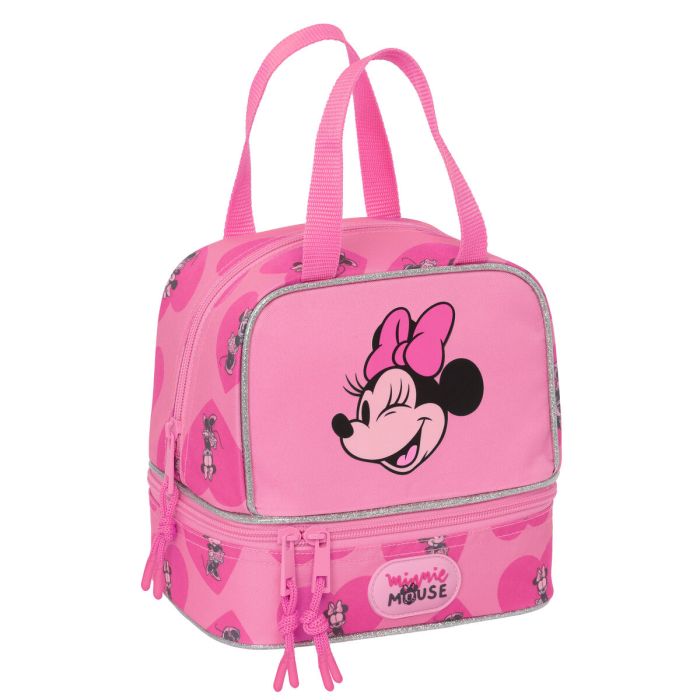 Portameriendas Minnie Mouse Loving Rosa 20 x 20 x 15 cm
