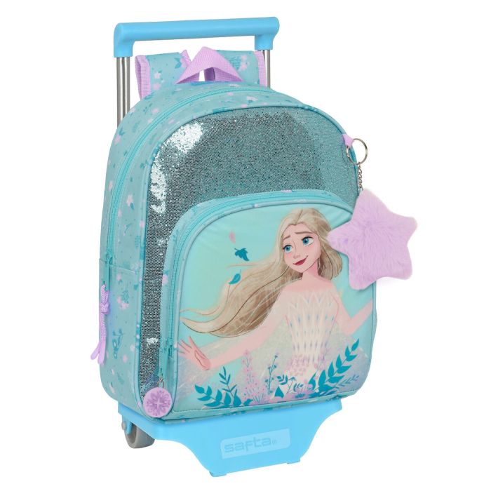 Mochila Escolar con Ruedas Frozen Hello spring Azul 28 x 34 x 10 cm