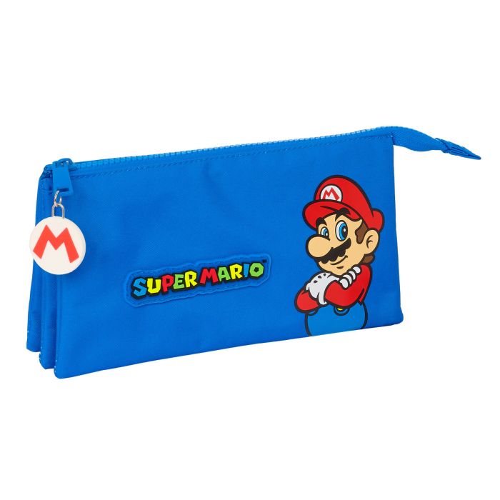 Portatodo Triple Super Mario Play Azul Rojo 22 x 12 x 3 cm 2