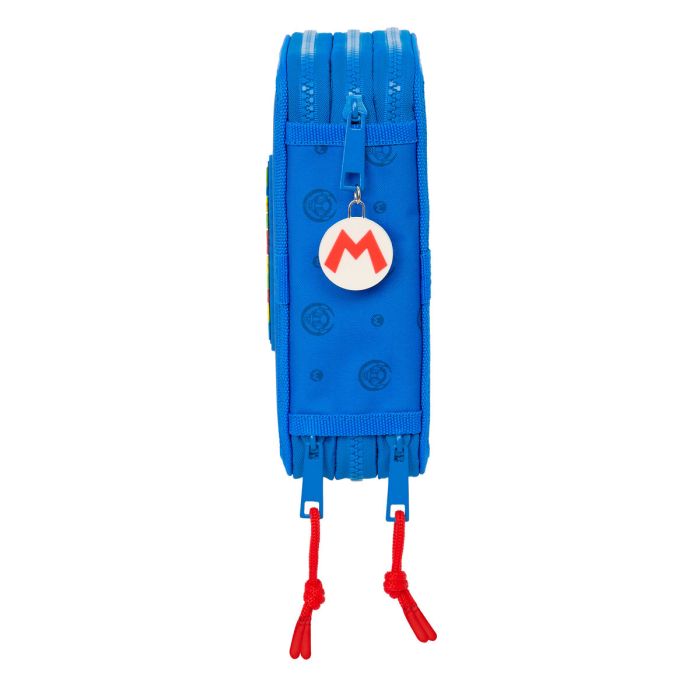 Plumier Triple Super Mario Play Azul Rojo 12.5 x 19.5 x 5.5 cm (36 Piezas) 4