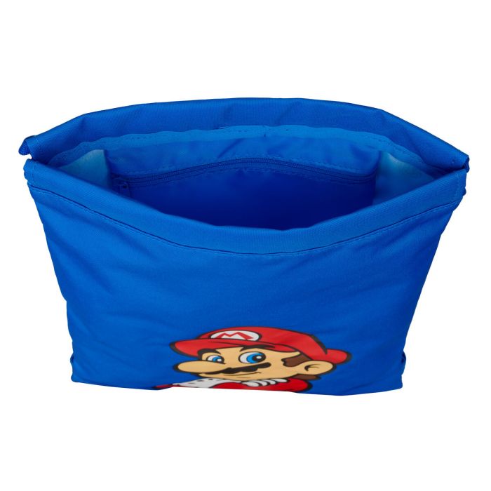 Bolsa Mochila con Cuerdas Super Mario Play Azul Rojo 26 x 34 x 1 cm 3