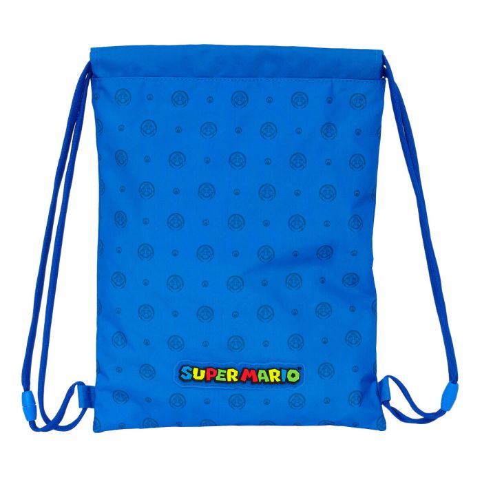Bolsa Mochila con Cuerdas Super Mario Play Azul Rojo 26 x 34 x 1 cm 1