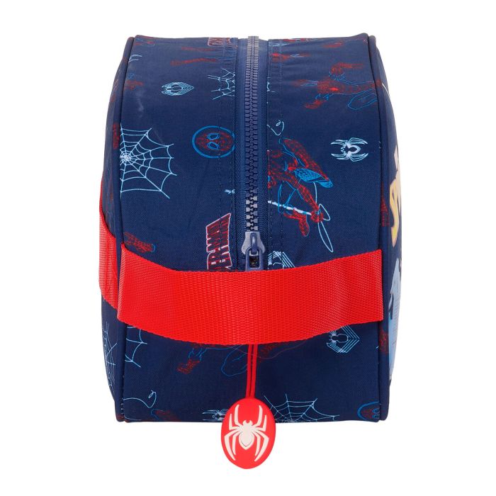 Neceser Escolar Spider-Man Neon Azul marino 26 x 15 x 12 cm 2