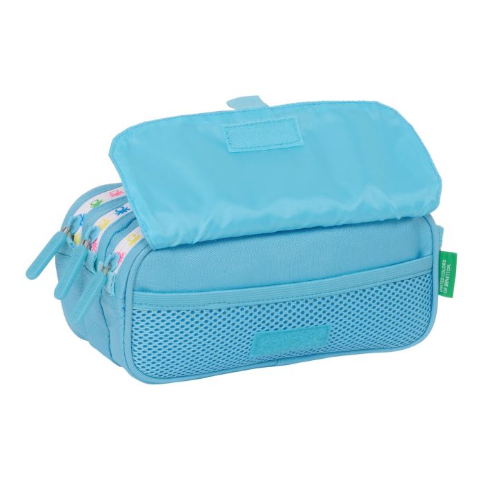 Portatodo Triple Benetton Spring Azul cielo 21,5 x 10 x 8 cm 2