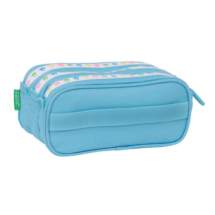 Portatodo Triple Benetton Spring Azul cielo 21,5 x 10 x 8 cm 1