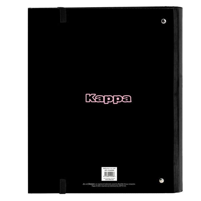 Carpeta de anillas Kappa Silver pink Negro Rosa 27 x 32 x 3.5 cm 1