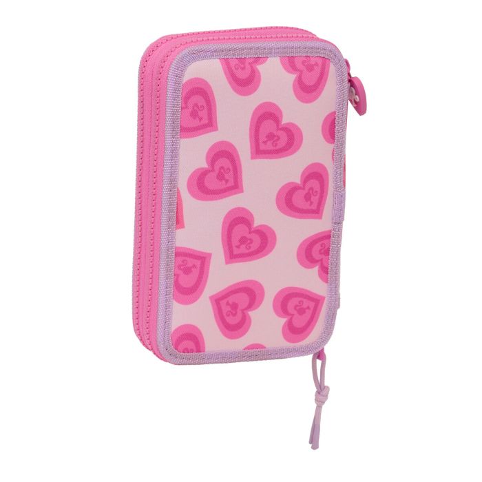 Plumier Doble Barbie Love Rosa 12.5 x 19.5 x 4 cm 28 piezas 1