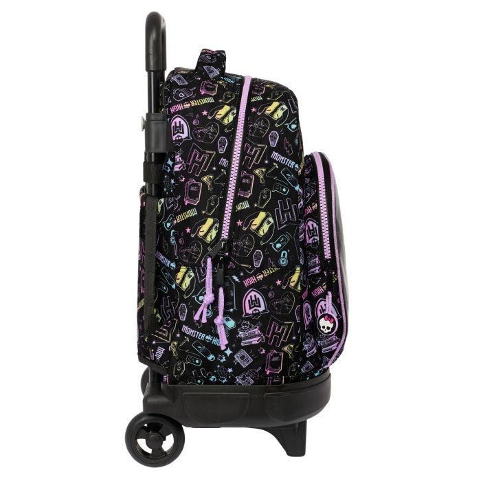 Mochila Escolar con Ruedas Monster High Negro 33 x 45 x 22 cm 1