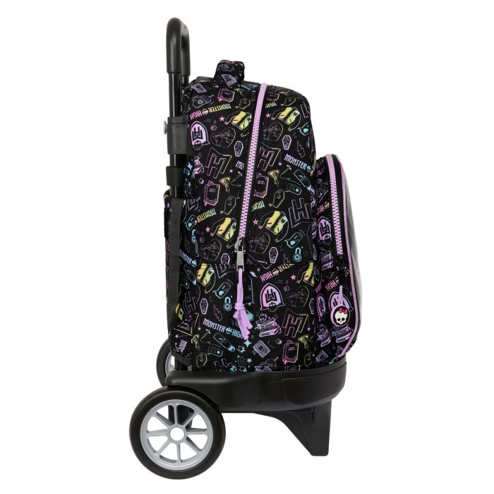 Mochila Escolar con Ruedas Monster High Negro 33 x 45 x 22 cm 1