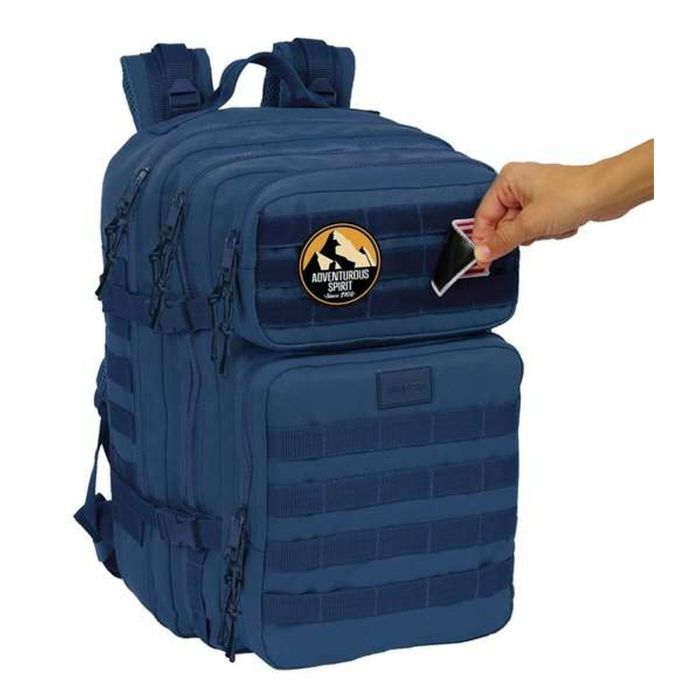 Mochila Escolar Safta Basic Azul marino 6