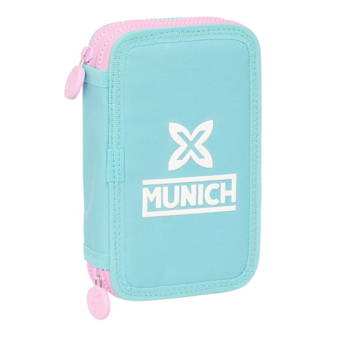 Plumier Doble Munich Heaven Azul cielo 12.5 x 19.5 x 4 cm 28 piezas